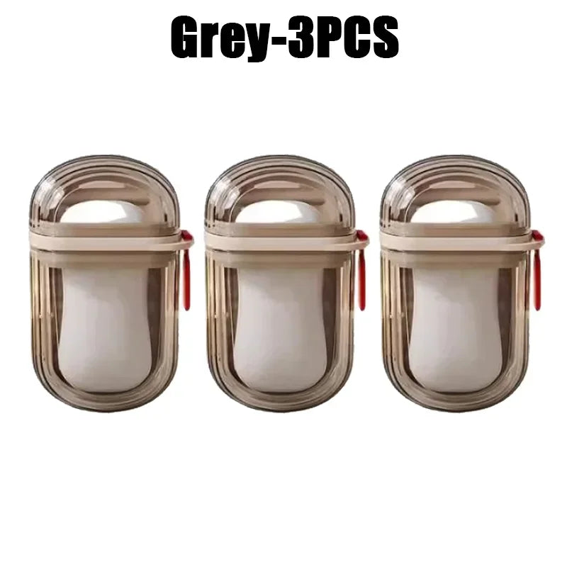 Portable Travel Soap Box with Lid, Drain & Leak-Proof Case
