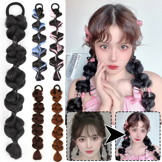 Synthetic Bubble Braid Ponytail Wig – Clip-In Hair Extension Clip-In Ponytail Extension Oasis Select