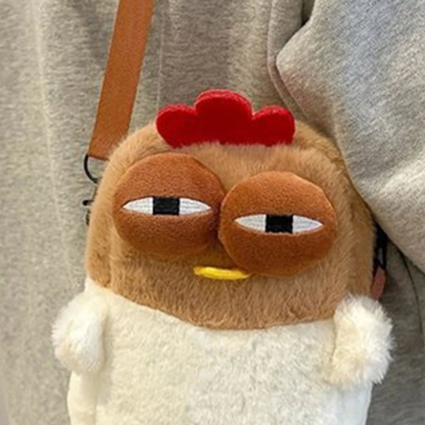 Kawaii Chicken Plush Sling Bag Mini Small Chicken Shape Phone Pouch for Girls' Birthday Gift Party Favor Peaceful Pleasures Health and Wellness
