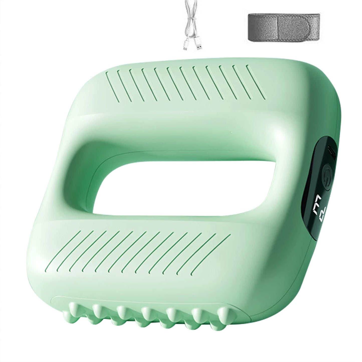 High-Intensity Fascia Rings Massager Cordless Mini With Belt Portable Deep Tissue Adjustables Vibration Massagers For Women Peaceful Pleasures Health and Wellness Green As Shown