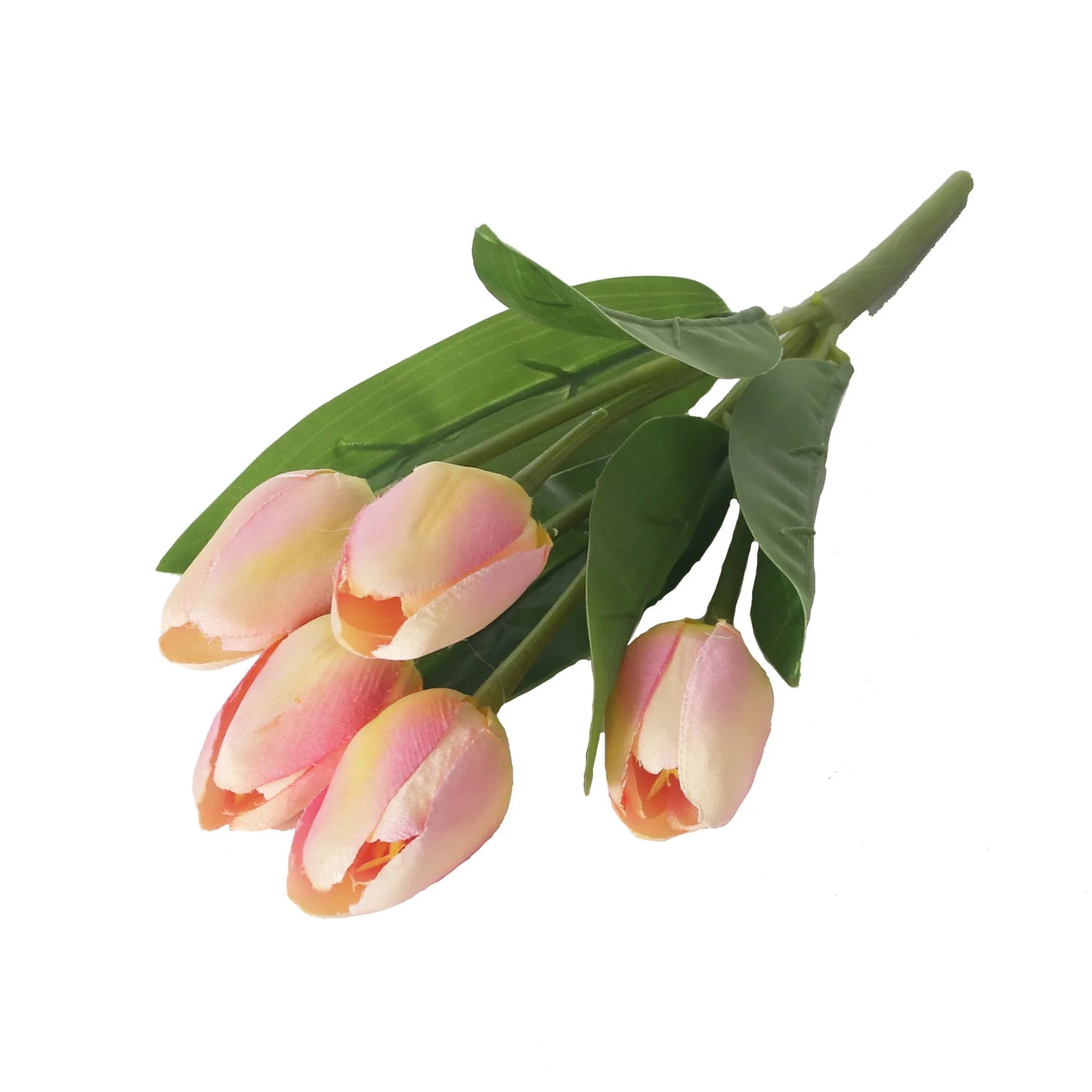 Silk Tulip Bouquet – 5 Artificial Flowers for Wedding & Home