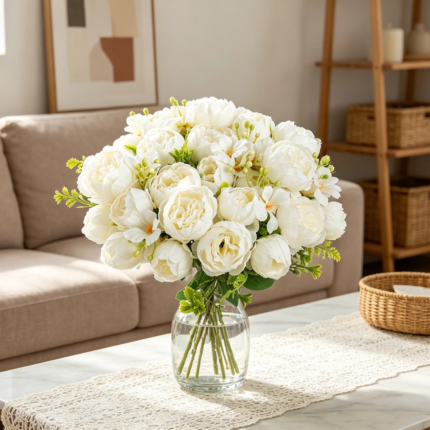 Artificial Silk Peony Rose Bouquet – Wedding & Home Decor