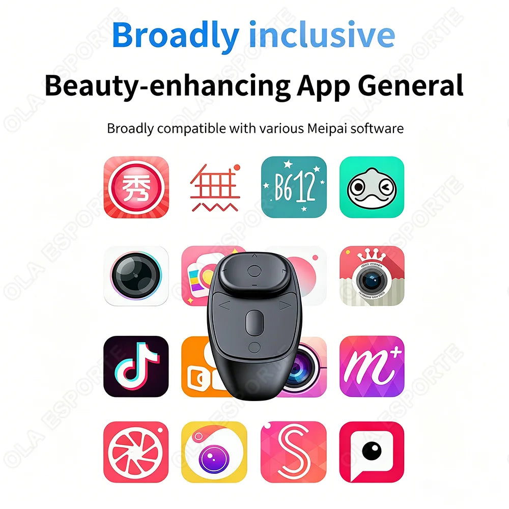 Cell Phone Scrolling Ring Wireless Finger Shutter Remote Control Page Turner Mobile Phone Controller BT For Travel Peaceful Pleasures Health and Wellness