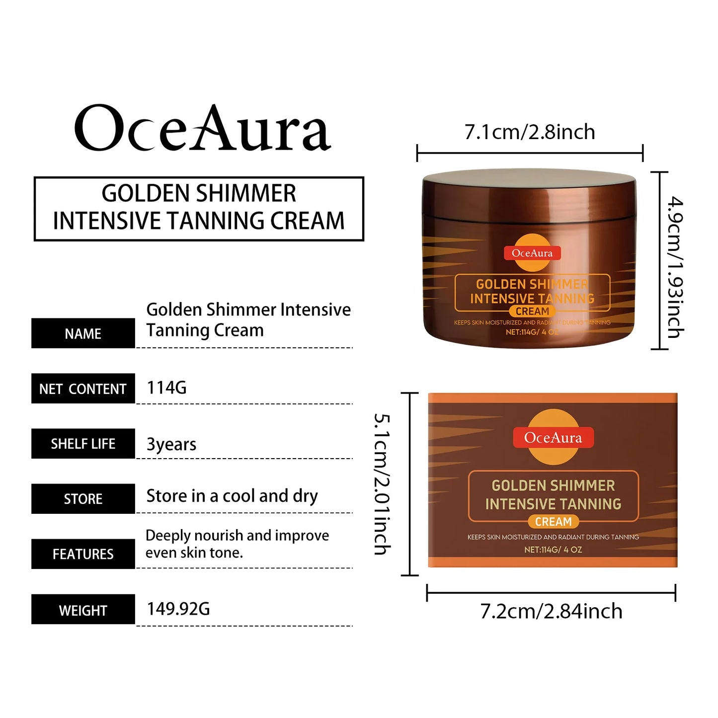 Sunless Self Tanning Gel & Bronzing Cream Set – Glow
