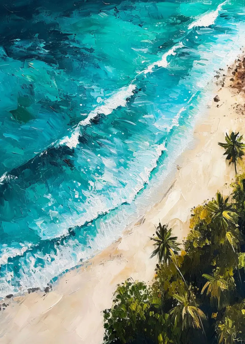 Ocean Beach Canvas Wall Art – Surf Girl, Lighthouse & Palm Tree Canvas Wall Art Peaceful Pleasures Health and Wellness T80294-03 50x70cm Unframed