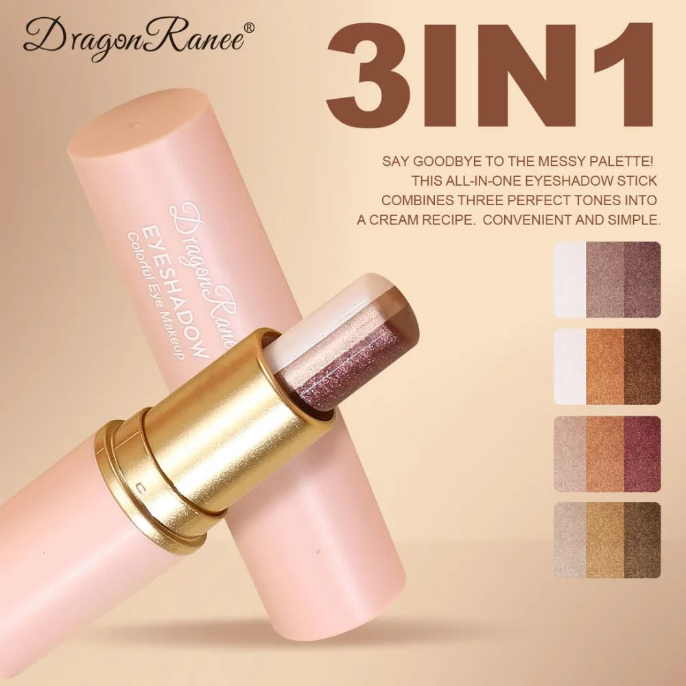 3-in-1 Shimmer Eyeshadow Pen | Glitter Pearl Highlighting Stick