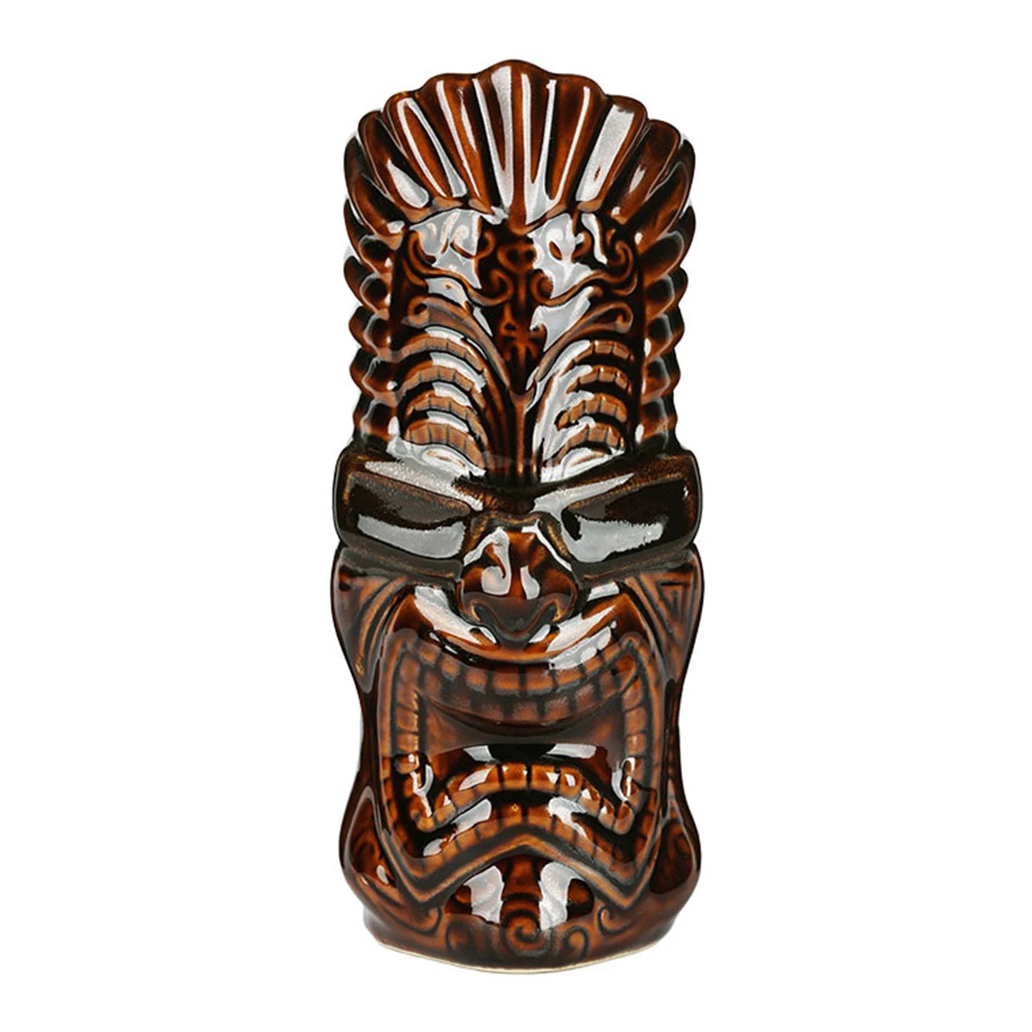 Hawaiian Cocktail Cups Creative Style Ceramic Mug Beer Beverage Tiki Mug Wine Mug Bar Tools Home Bar Party Drinkware Cups Peaceful Pleasures Health and Wellness D 600ML