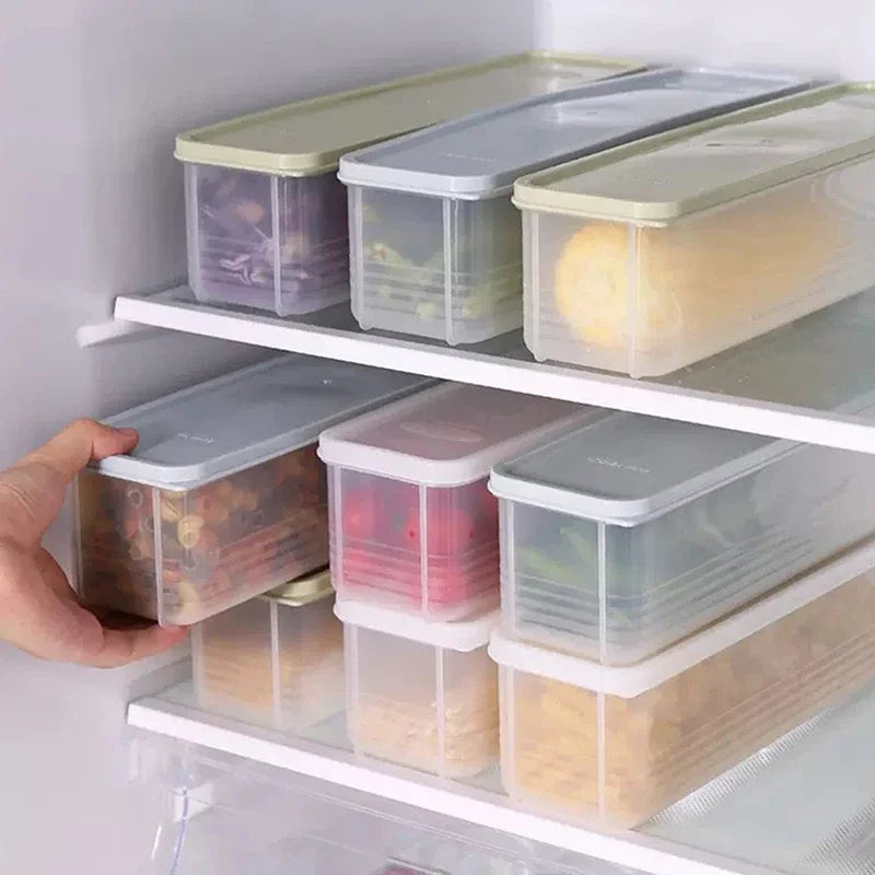 Airtight Food Storage Box with Lid | Fridge Crisper Organizer Food Storage Container Peaceful Pleasures Health and Wellness