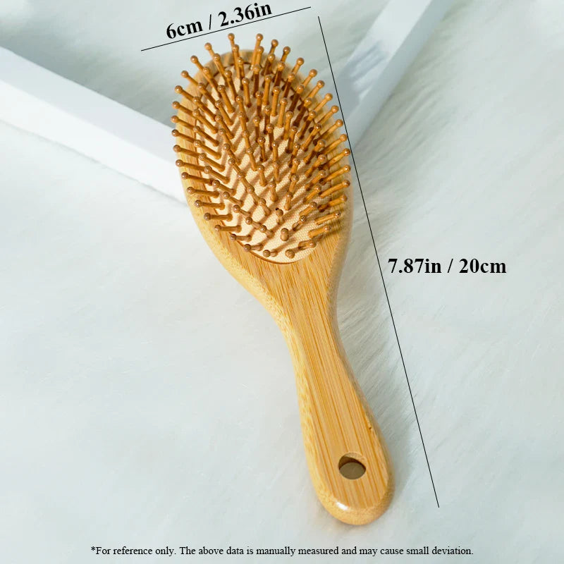 Bamboo Air Cushion Massage Comb – Scalp & Hair Care Brush