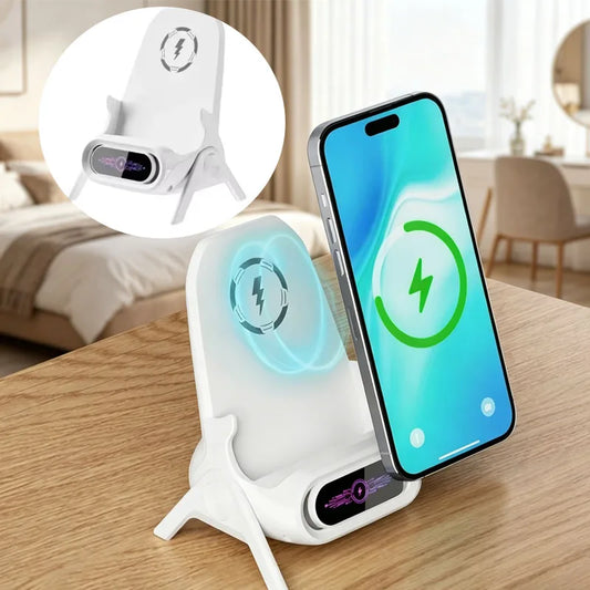 15W Qi Wireless Charger Stand with Cooling Fan – Desk & Chair Wireless Charger Stand Peaceful Pleasures Health and Wellness