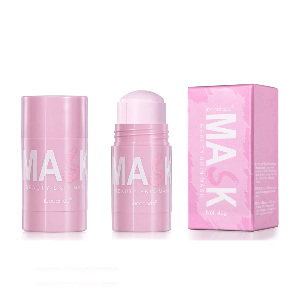 40g Face Clean Mask Rose/Green Tea Extract Cleansing Stick Deep Moisturizing Shrink Pores Blackhead Film Smear Oil Control Mask Peaceful Pleasures Health and Wellness rose