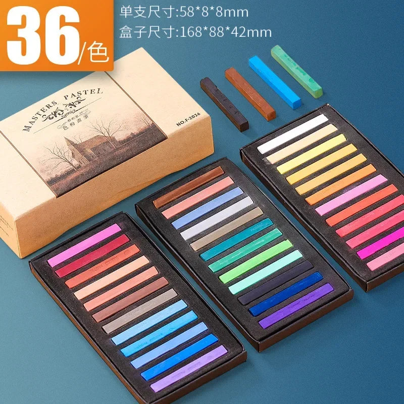 Polymer Clay Doll Makeup Chalk 12/24/36/48 Color Artist Chalk Stick Set School Supplies Professional Blush Coloring Pen Peaceful Pleasures Health and Wellness 36 colors
