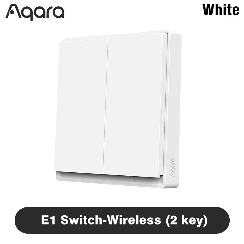 Aqara E1 Smart Wall Switch Zigbee 3.0 Wireless Key Light Switch Fire Wire With/No Neutral For Xiaomi Home Homekt APP Peaceful Pleasures Health and Wellness wireless 2 key China Mainland
