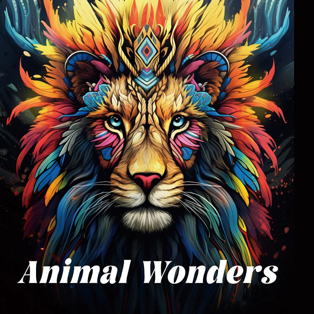 20-Page Coloring Book Adults Kids Stress Relief Birthday Party Favors