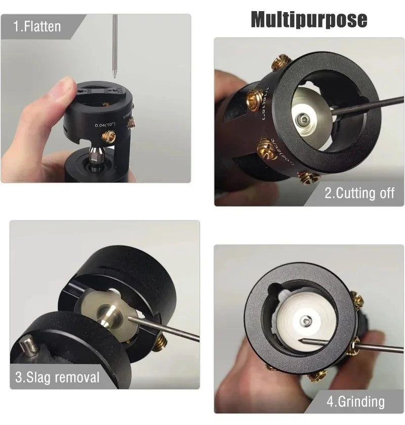 TIG Tungsten Sharpener Head Tool 4 Cut-off Slots Multi-angle