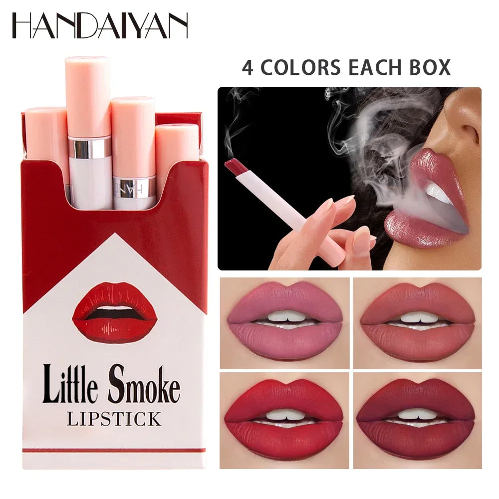 Matte Velvet Lipstick Set 4 Pcs – Long-Lasting Lip Color