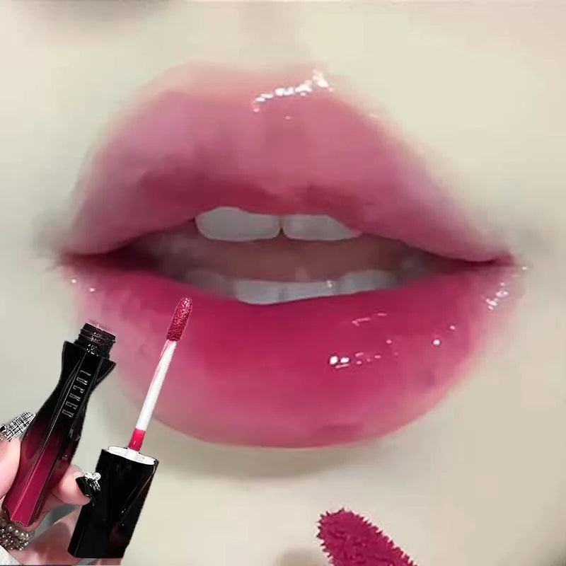 Jelly Lip Gloss Mirror Glaze | Moisturizing Nude & Berry Tint