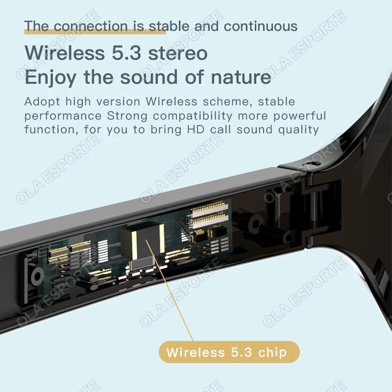 F07 Bluetooth Glasses With Music IP4 Waterproof Uv400 Wireless Stereo Polarizing Bezel Fishing Polarized Men's Sunglasses Sports Peaceful Pleasures Health and Wellness
