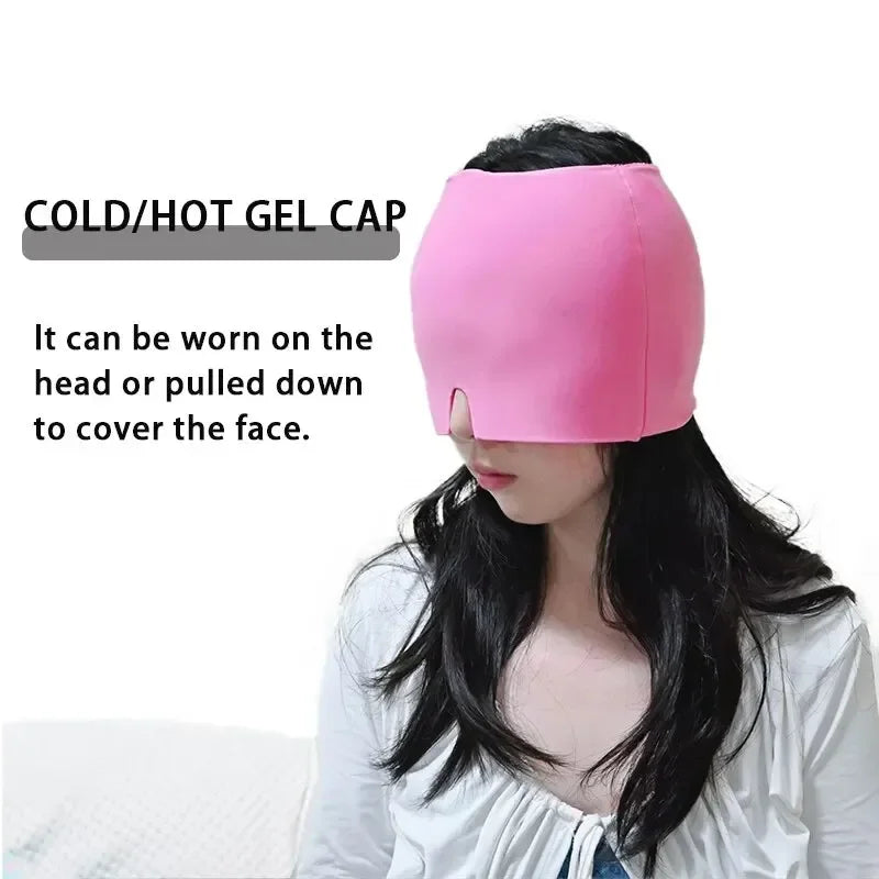 Gel Hot & Cold Head Wrap with Sleep Eye Mask | Dual Therapy