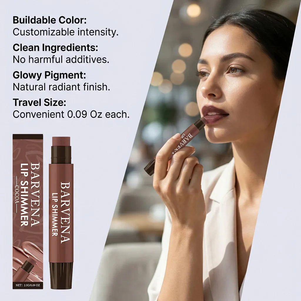 Cocoa Shimmer Lip Balm – Moisturizing, Non-Sticky Daily Lip Care
