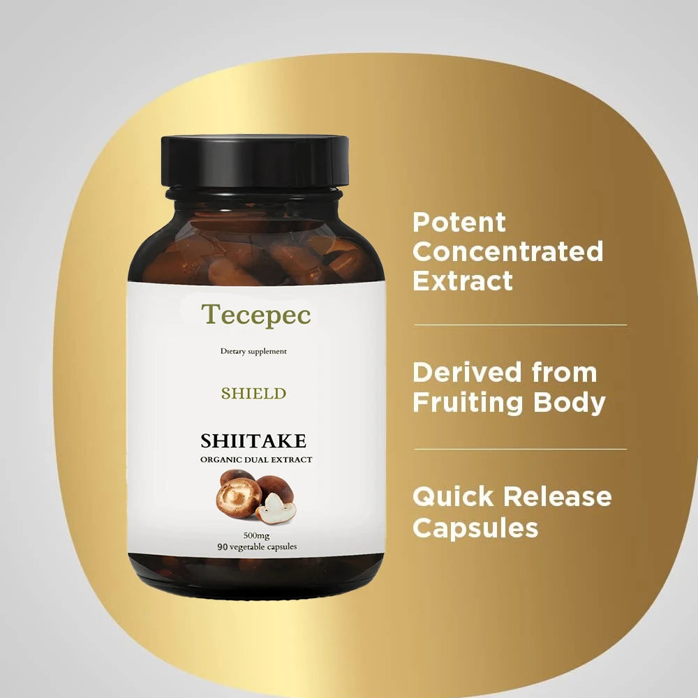 Shiitake Mushroom Extract Capsules - Immune Support Supplement, Heart Health, Memory, Focus, and Overall Well-Being Peaceful Pleasures Health and Wellness