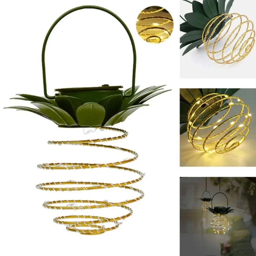Solar Pineapple Lantern LED String Lights – Outdoor Waterproof
