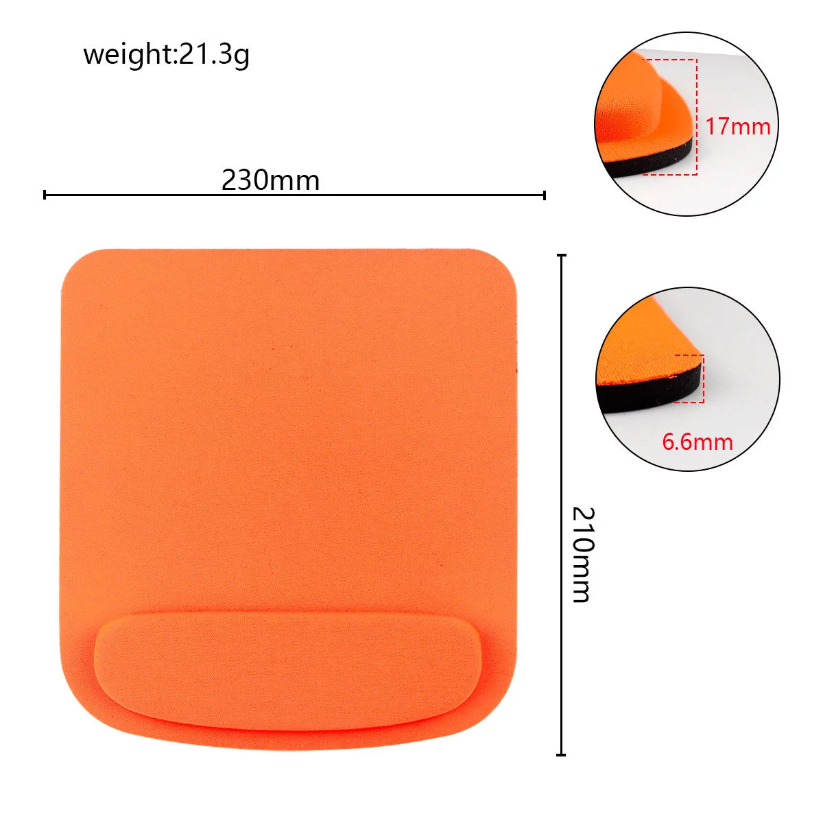Computer Game Mouse Pad Environmental Eva Ergonomic Mousepad Wrist Pad Solid Color Comfortable Mouse Mats For Office Accessories Peaceful Pleasures Health and Wellness Orange