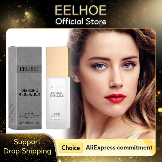 EELHOE Colour Changing Foundation SPF 15 – High Coverage 30ml Liquid Foundation Peaceful Pleasures Health and Wellness