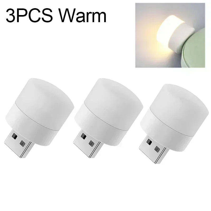 Mini USB LED Night Light – Plug-In Portable Lamp for Reading
