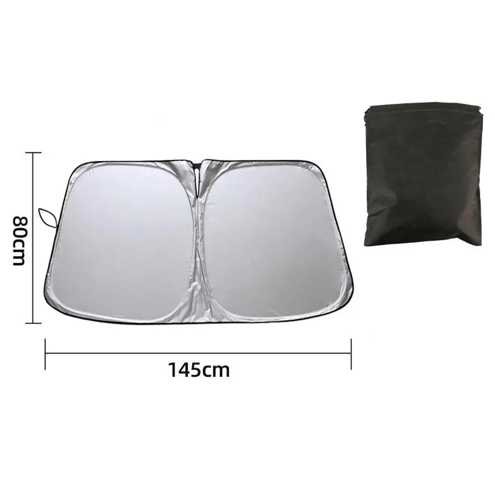 Car Front Windshield Sun Visor Reflect Sunlight Block UV Rays Foldable Sun Protection Heat Insulation Car Full Package Sun Visor Peaceful Pleasures Health and Wellness large