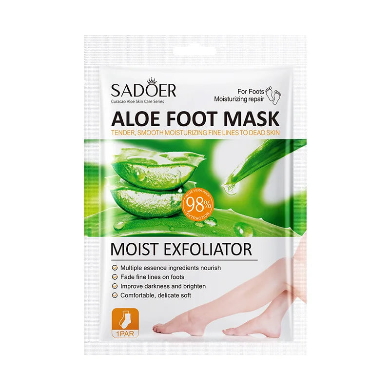 SADOER Aloe Vera Foot & Hand Mask – Exfoliating Peel, Moisturizer
