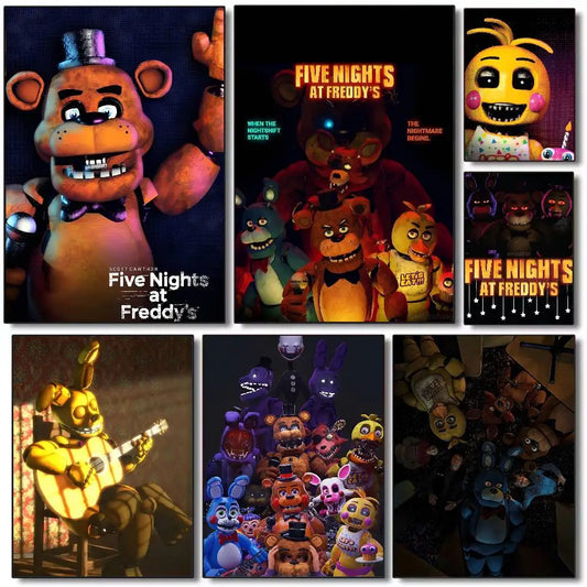 FNAF Five Nights at Freddy's Ultimate Group Poster | Waterproof Wall Art Poster Peaceful Pleasures Health and Wellness