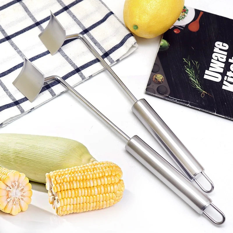 Stainless Steel Corn Stripper & Cob Peeler – Manual Corn Kernel Remover Kitchen Tool