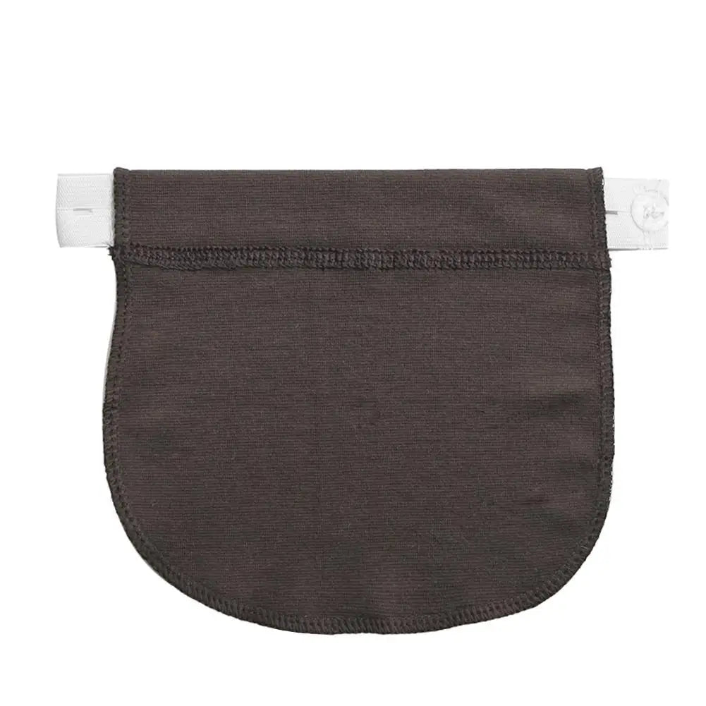 Maternity Pregnancy Waistband Belt Adjustable Elastic Pants Lengthening Extended Button for Maternity Accessories Peaceful Pleasures Health and Wellness silver grey
