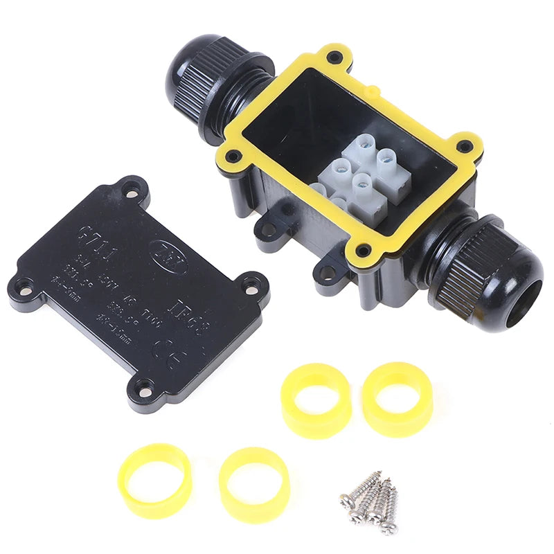 2 Way Waterproof Electrical Junction Box For Outdoor Lighting Cable IP68 Peaceful Pleasures Health and Wellness