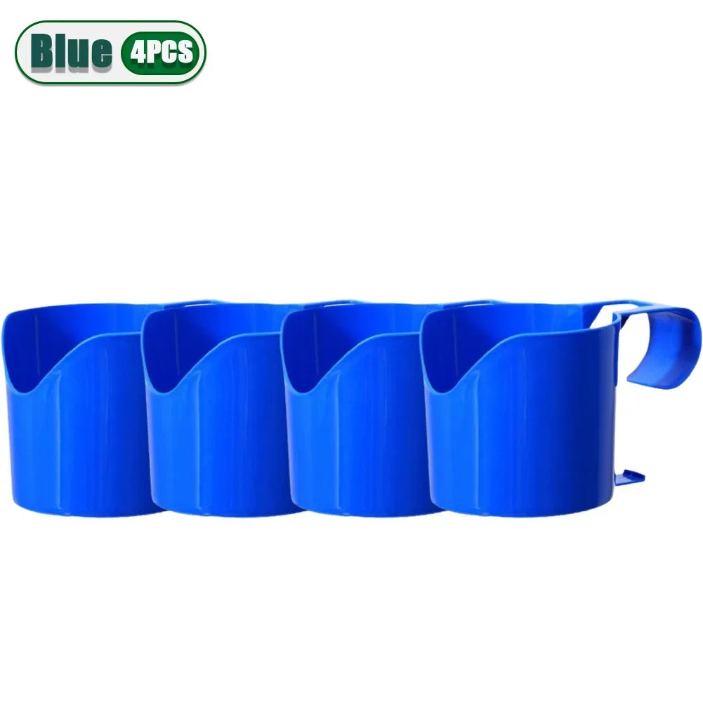 Heavy Duty Poolside Cup Holder – No-Drill Hanging Organizer