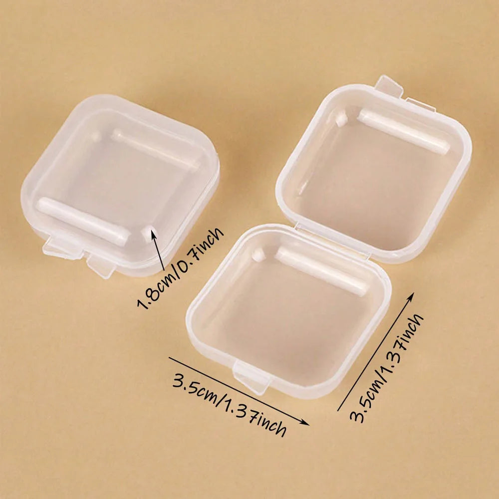 Mini Transparent Plastic Bead Storage Boxes | 10/20/50PCS