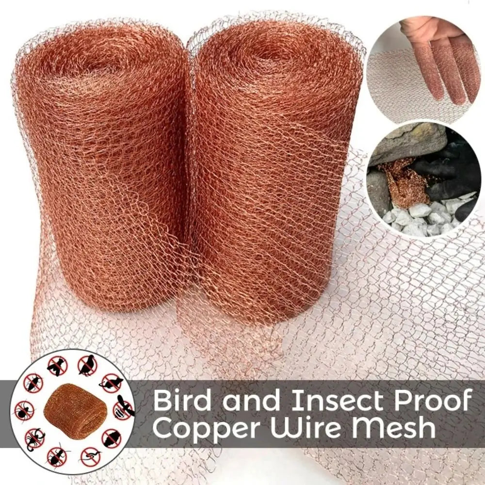 Pure Copper Wire Mesh – Rust-Free Pest & Slug Filter Screen