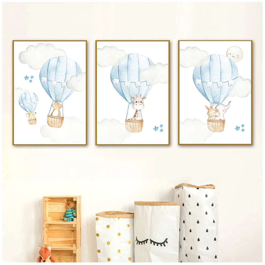 nursery print art decor paintings canvas livingroom Wall pictures for girls baby boy decoration bedroom poster animal Elephant Peaceful Pleasures Health and Wellness