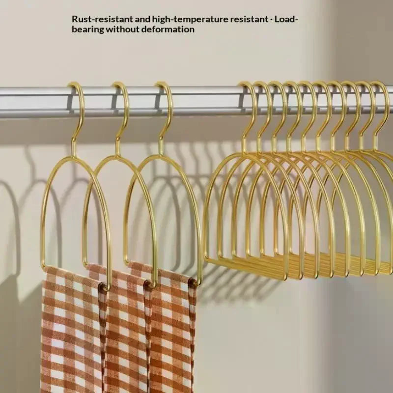 5-Pack Gold Half Round Scarf Hangers | Closet Organizer Scarf Hanger Organizer Peaceful Pleasures Health and Wellness