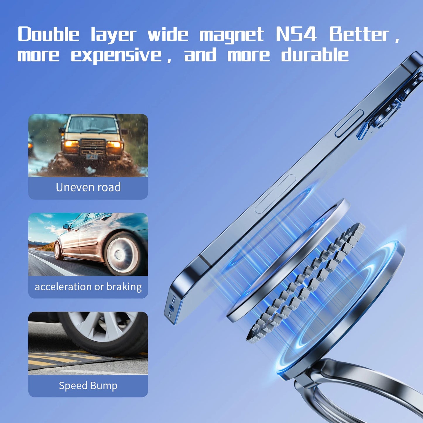 Adjustable Magnetic Phone Holder for Multiple Uses