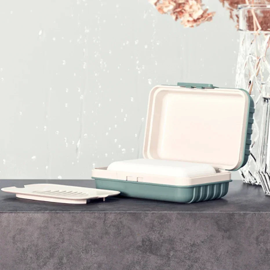 2/3pcs Bathroom Soap Dish With Lid Home Plastic Soap Box Keeps Soap Dry Soap Dish Travel Essentials Peaceful Pleasures Health and Wellness