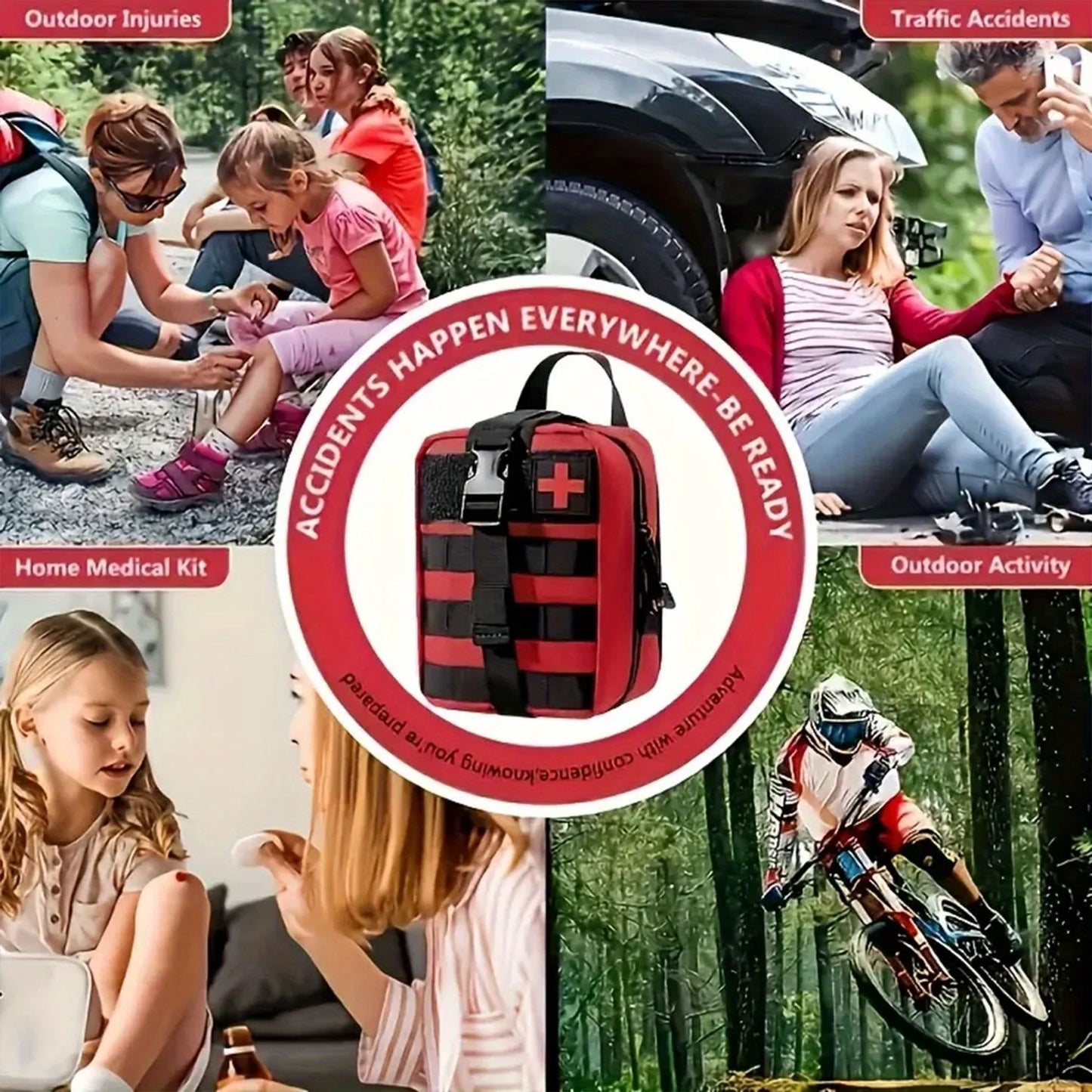 363pcs Survival Kits Camping Equipment Supplies Emergency, Portable Self-defense Gift For Camping, Outdoor First Aid Kit Mini Peaceful Pleasures Health and Wellness