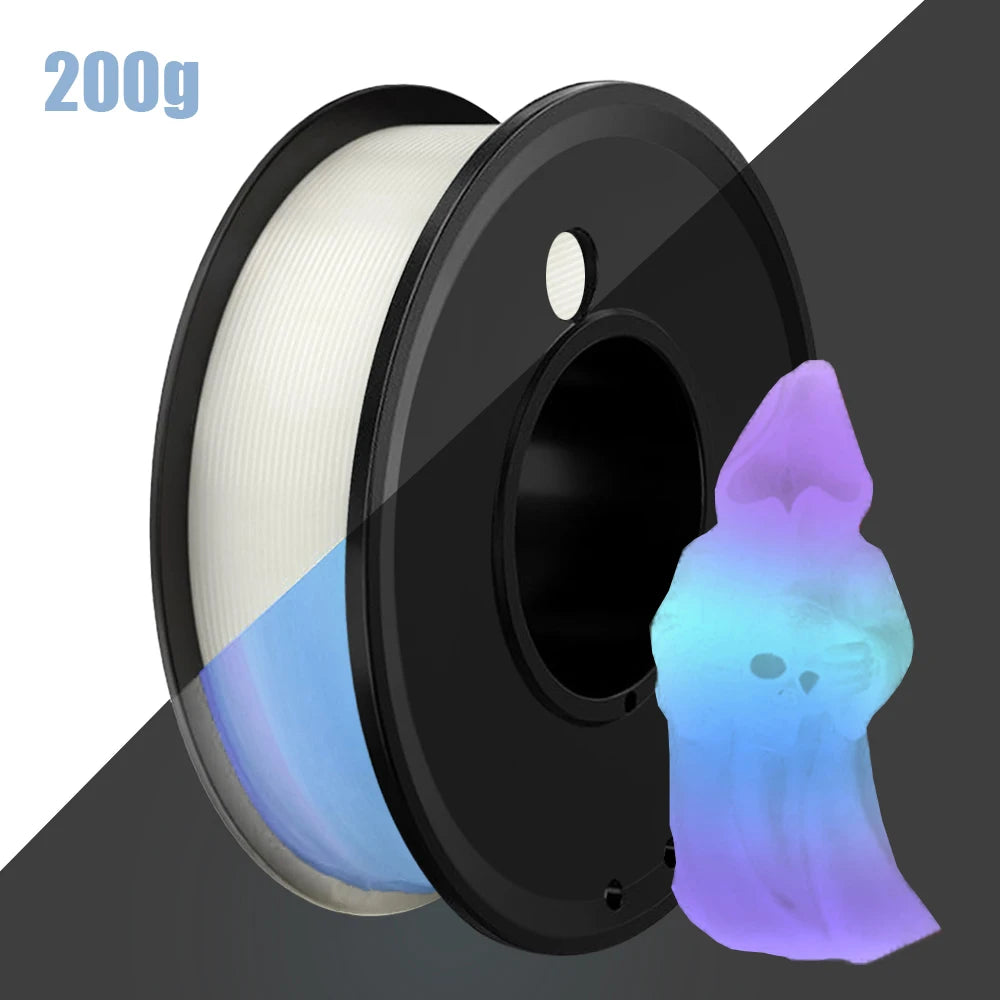 Glow Rainbow PLA Filament 1.75mm – Luminous Glow in the Dark