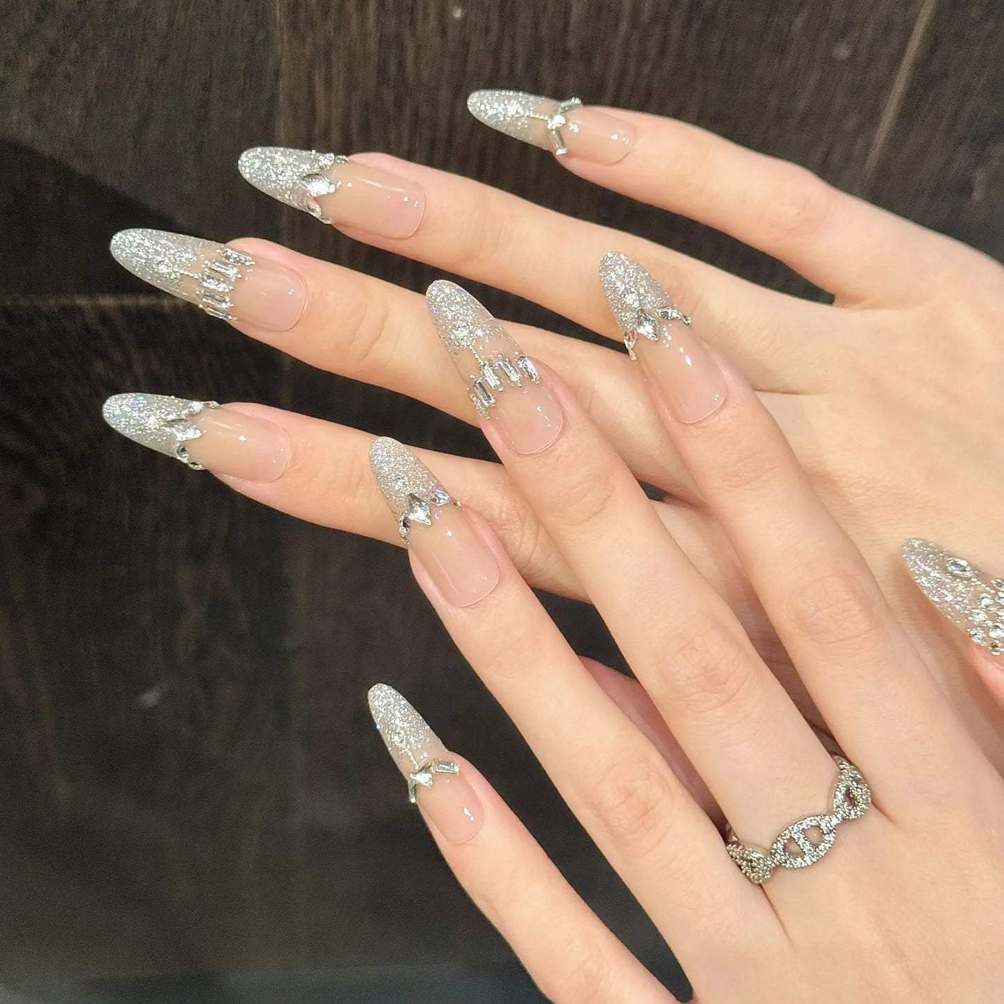 10pcs Handmade Press on Nails Sweet Pink Ballet Lady Fake Nail Tips Wearable Detachable Fashion Pearl Diamond Decor False Nails Peaceful Pleasures Health and Wellness