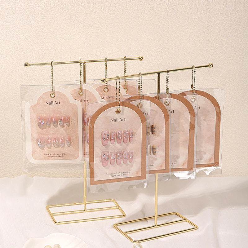 Nail Art Display Shelf False Nail Display Photo Stand Wearing Nail Display Cards Dustproof Bag Storage Nail Display Storage Tool Peaceful Pleasures Health and Wellness