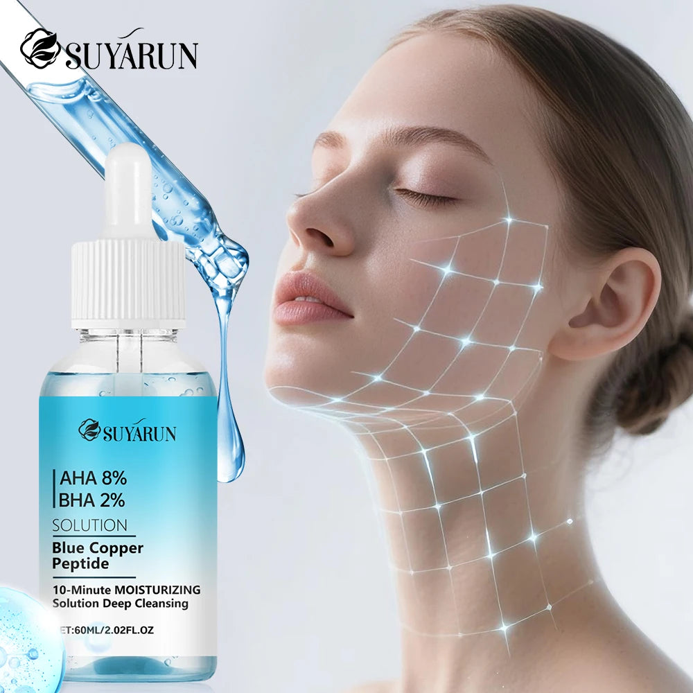 SUYARUN Copper Peptide Serum with Niacinamide & Hyaluronic Acid - Anti-Aging, Firming & Repair Face Essence for Glowing Skin. Peaceful Pleasures Health and Wellness