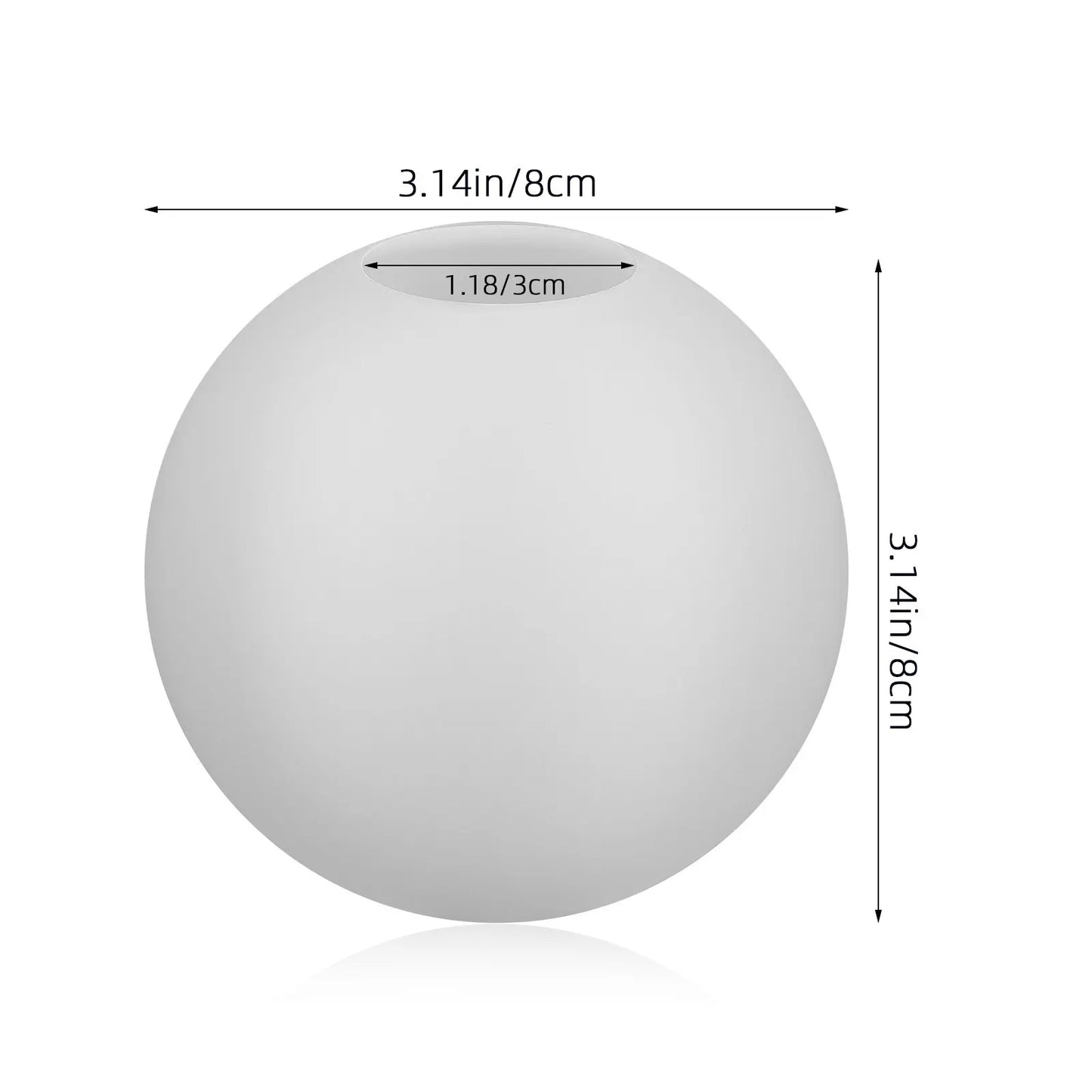 Round Frosted Glass Lamp Shade Replacement Milky White Globe Light Fixture Cover for Living Room Bedroom Dining Area Modern Peaceful Pleasures Health and Wellness 8X8X8CM