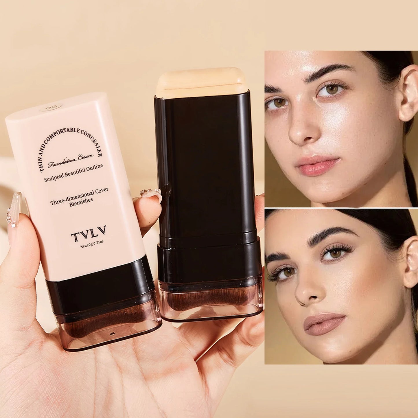 Lightweight Full-Coverage Cream Concealer – All Skin Types