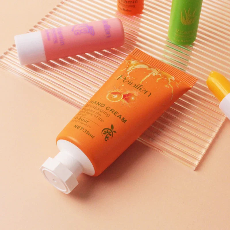 Peinifen Hand Cream & Color-Changing Lip Balm Set – Vitamin E